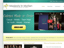 Tablet Screenshot of modestyinmotion.com